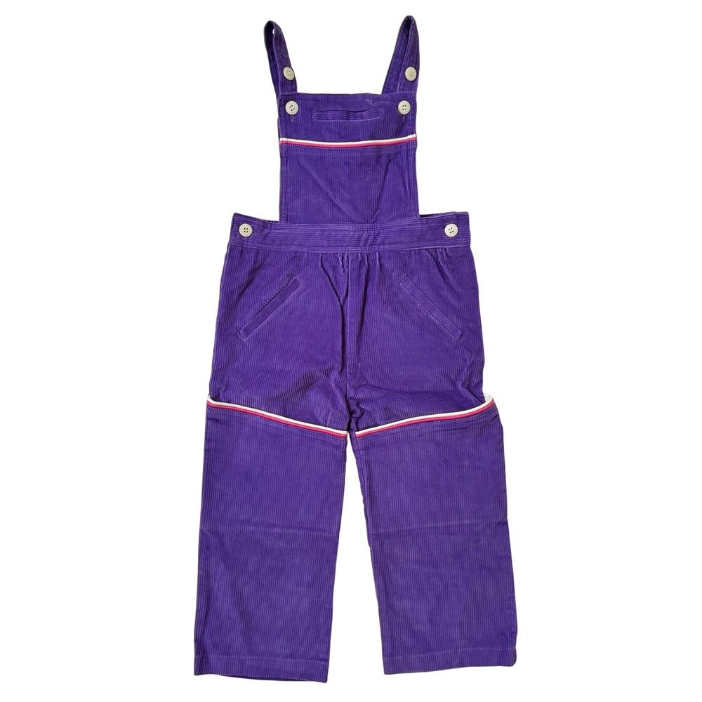 Vintage 90's Popsicle Brand Kids Overalls Bibs Sz 3 Purple Corduroy Knee Pockets